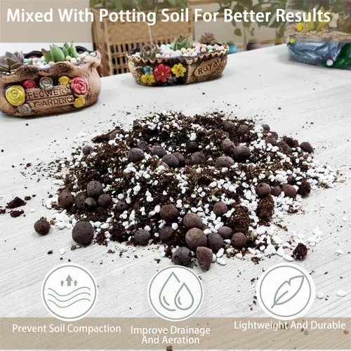 Vista 3 de Vermiculita gruesa natural de 10 cuartos para plantas, mezcla mineral orgánica para macetas, hidroponía, terrarios, orquídeas, hongos o hábitats