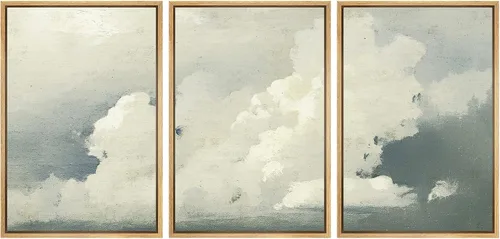 Vista 112 de SIGNWIN Lienzo enmarcado para pared, juego de arte sereno de pantanos con humedales verdes e ilustraciones de agua tranquila, arte moderno