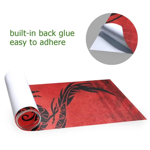 Vista 3 de China Dragon Skateboard Grip Tape 10 "x 40" Burbuja Impermeable Skateboard Grip Tape Sheet Antideslizante Griptape para Skateboard Longboard