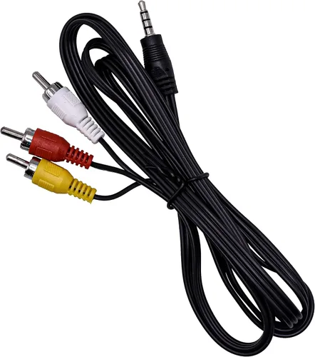 Vista 3 de HQRP Cable de audio y video AV compatible con videocámara Panasonic PV-DV200, PV-DV200D, PV-DV201, PV-DV201D, PV-DV202, PV-DV202D