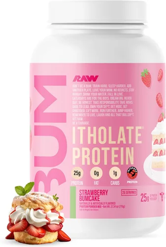 Vista 9 de Proteína aislada de suero en polvo RAW Whey Isolate, pastel de cumpleaños (CBUM Itholate Protein) – Polvo de nutrición deportiva 100 % de animales