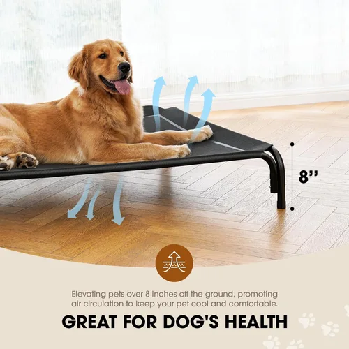Vista 3 de Czpalo - Cama elevada para perros, cama elevada para exteriores para perros de tamaño mediano, cuna portátil para mascotas con malla transpirable