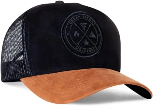 Vista 15 de Urban Effort Trucker Hat for Men - Mesh Back Baseball Cap, 5 Panel Snapback Hats for Men and Women, Adjustable Curved Brim Trucker Hats Azul bebé