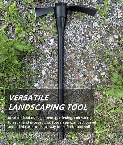 Vista 6 de Cortador de púas de jardín Mattock, hacha de púa resistente de 36 pulgadas con cuchillas de acero forjadas tratadas térmicamente para desmalezar