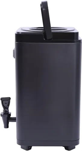 Vista 2 de Dispensador de bebidas aislado de 12 L, dispensador de bebidas frías y calientes de acero inoxidable de 3.2 galones, retención térmica 24 horas