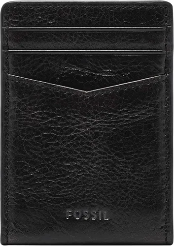 Vista 3 de Fossil Funda magnética minimalista de cuero para hombre con clip para dinero y bolsillo frontal