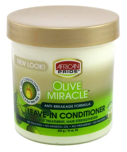 Vista 2 de African Pride Acondicionador sin enjuague Olive Miracle 12oz, 12 Oz