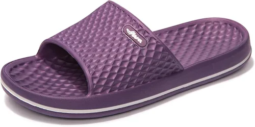 Vista 20 de FUNKYMONKEY - Sandalias de baño para mujer, sandalias para el interior del hogar, playa, antideslizantes