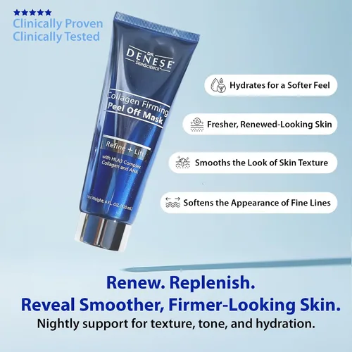 Vista 3 de Dr. Denese Mascarilla reafirmante de colágeno de 4 onzas, tratamiento hidratante para una piel más suave, fórmula exfoliante para poros más claros