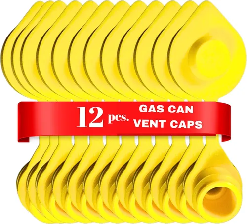 Vista 19 de 25 tapas de ventilación amarillas para bidones de gasolina de plástico y de metal, kit de ventilación para bidones de gasolina Blitz, tapas