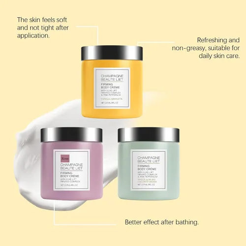 Vista 7 de Champagne Lift - Crema corporal reafirmante, Champagne Lift Body Creme Anti-Envejecimiento de la Piel con Fórmula Lifting Hidrata la piel seca