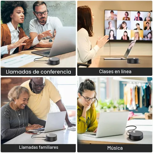 Vista 6 de Altavoces de computadora USB, altavoz de PC con micrófono, 2 modos