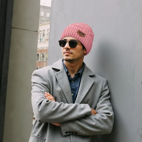 Vista 135 de Loritta Gorro de invierno cálido de punto grueso y holgado para hombre