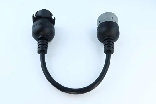 Vista 2 de YPP Cable de conversión de cable 6P J1708 a 9P gris 9P tipo 1 J1939 de 6 pines a 9 pines para conectores tipo 1 y tipo 2 J1939