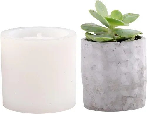 Vista 10 de Molde de maceta de silicona hecho a mano maceta que hace el molde para la decoración de la oficina