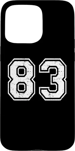Vista 31 de 83 Number Eighty-Three Team Sports Grunge Varsity Matching Case for iPhone 16