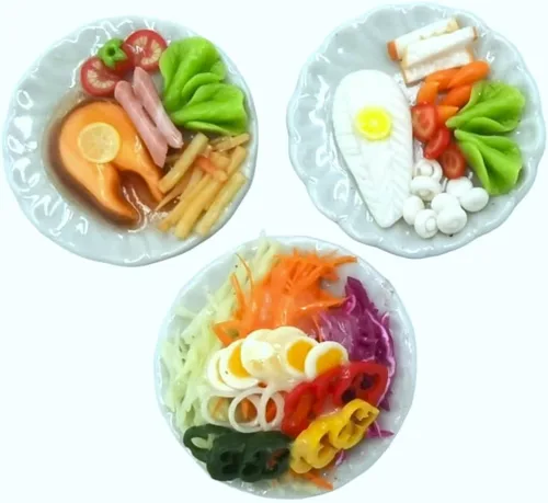 Vista 4 de 3 alimentos dietéticos en miniatura para casa de muñecas Comida pequeña comida muñecas coleccionables, comida para muñecas, kits de casa de muñecas