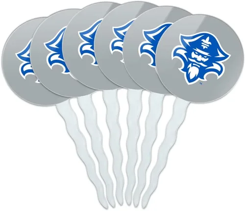 Vista 98 de Abilene Christian - Juego de 6 palillos para cupcakes con logotipo secundario