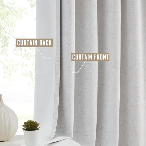 Vista 3 de Kayne Studio Cortinas opacas plisadas para sala de estar y dormitorio, habitación de bebé, cortinas con aislamiento térmico para oscurecer la Natural