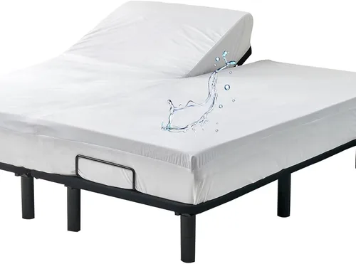 Vista 11 de Protector de colchón de bambú refrescante, impermeable, ultra suave, suave, ajustable, con bolsillo elástico, tamaño individual