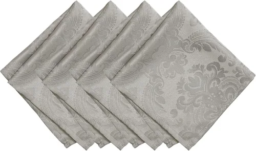 Vista 9 de Elrene Home Fashions Caiden Elegance Servilletas de tela de damasco impermeables, resistentes a las manchas y a las arrugas (juego de 4), 17 x 17