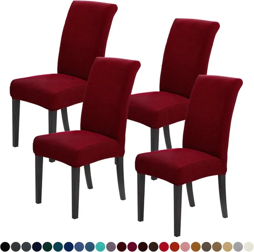 Vista 87 de Joccun - Juego de 2 fundas para sillas de comedor, fundas elásticas para sillas de comedor, fundas de asiento para sillas de comedor, funda de Negro