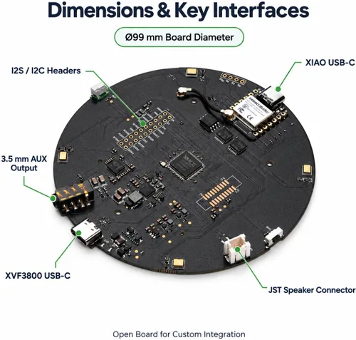 Vista 6 de seeed studio reSpeaker XVF3800 - Array de 4 micrófonos con XIAO ESP32S3