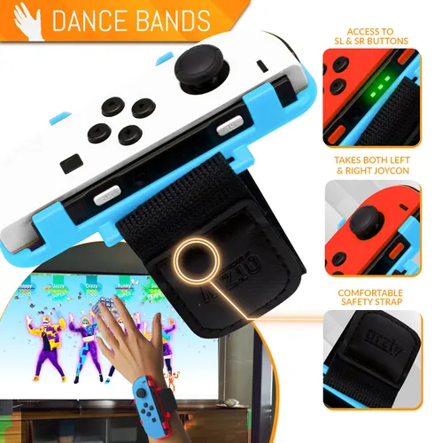 Vista 7 de Orzly Paquete de accesorios deportivos para fiestas familiares diseñados para Nintendo Switch y juegos de consola OLED con raquetas de bádminton