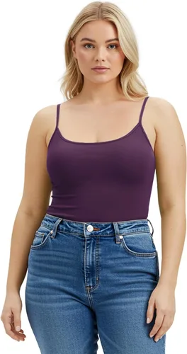 Vista 186 de Emmalise Camisola larga casual básica para mujer, con tirantes ajustables, top en capas