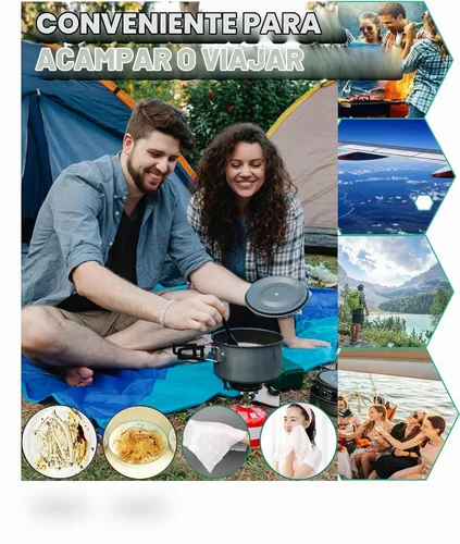 Vista 8 de QUALIALL Toallas comprimidas de alta calidad, paño portátil de algodón puro para acampar o viajar..