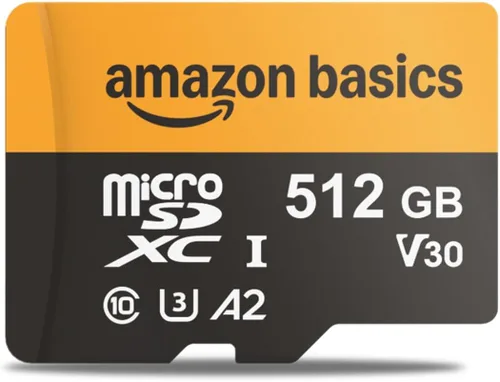 Vista 12 de Amazon Basics Tarjeta microSDXC de 128GB con adaptador, velocidad de lectura de hasta 200MB/s, 1 paquete