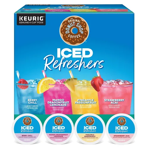 Vista 16 de The Original Donut Shop Iced Refreshers, Berry Chill, Brew Over Ice Cápsulas Keurig K-Cup de una sola porción, 60 unidades (6 paquetes de 10)