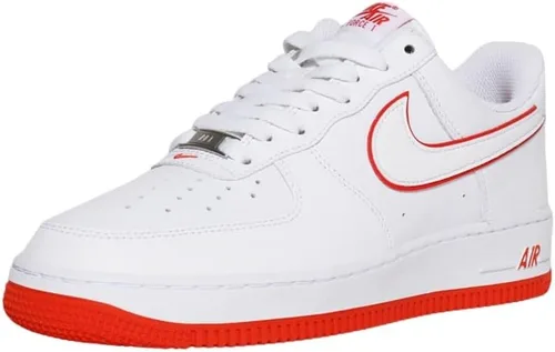 Vista 2 de Nike Air Force 1 '07' unisex para adulto, BlancoBlanco-picante Rojo-blanco