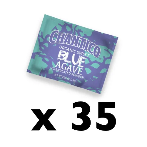 Vista 4 de Chantico Agave Sweet Organic Granulated Agave Powder, paquete conveniente de 35 bolsitas, paquetes de edulcorantes de una sola porción, bajo índice