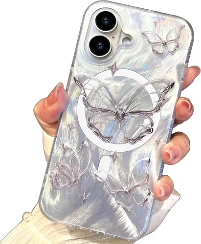 Vista 137 de I-MGAE-IN-AR Funda compacta para iPhone 11, diseño de mariposa, marco de protección de lente de cámara con diamante 3D, bonitas fundas protectoras