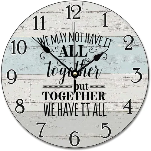 Vista 32 de Reloj de pared con versículo bíblico, con cita religiosa, reloj de madera, texto inspirador cristiano, reloj de madera rústico personalizado