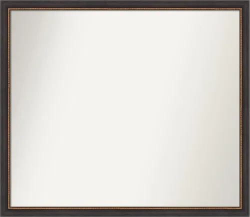 Vista 159 de Amanti Art Espejo de baño negro para sobre el fregadero, 23 x 23 pulgadas, espejo cuadrado negro Ashton, marco de madera tradicional mediano, se