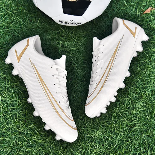Vista 5 de Zapatos de fútbol para hombre, zapatos de fútbol de suelo firme, zapatos de fútbol profesionales de caña baja, zapatos de fútbol para interiores