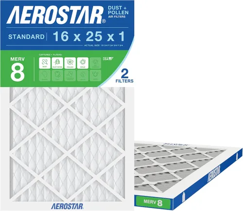 Vista 9 de Aerostar Multi - Filtro de aire de 1 pulgada para aire acondicionado y horno, Blanco Air Conditioner & Heater Replacement, Actual