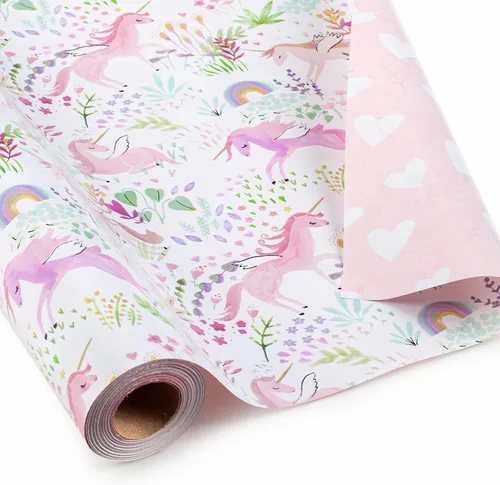Vista 8 de Garbendy Papel de regalo de cumpleaños – Mini rollo – 17 pulgadas x 16.5 pies – Coloridas letras felices en papel azul papel de regalo perfecto