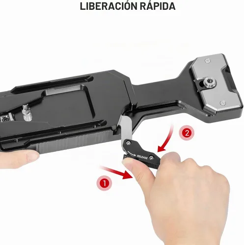 Vista 4 de SMALLRIG Placa adaptadora de trípode universal de liberación rápida para Sony VCT-14
