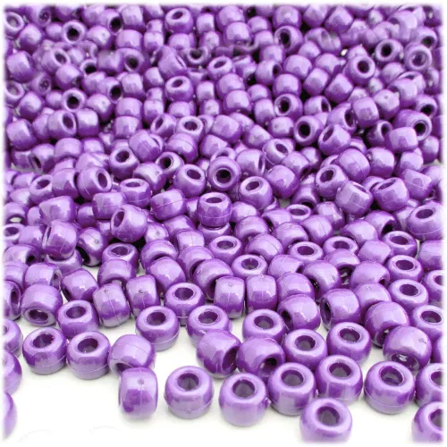 Vista 9 de The Crafts Outlet 1,000pc de plástico redondo opaco pony perlas 0.354x0.236 in (negro)