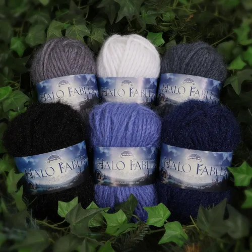 Vista 2 de JubileeYarn Halo Fables Yarn - 100g/Skein Bulky Polyester - North Wind Sun - 2 Skeins