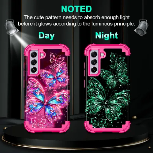 Vista 3 de Casetego Compatible con Galaxy S22 5G Funda, Cubierta Protectora de Cuerpo Completo de Tres Capas Resistente y Resistente a los Golpes con Efecto