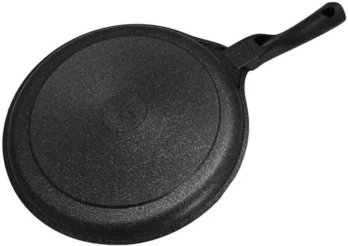Vista 3 de Plancha de aluminio antiadherente con revestimiento de mármol de 12.5 pulgadas con mango suave al tacto, negro