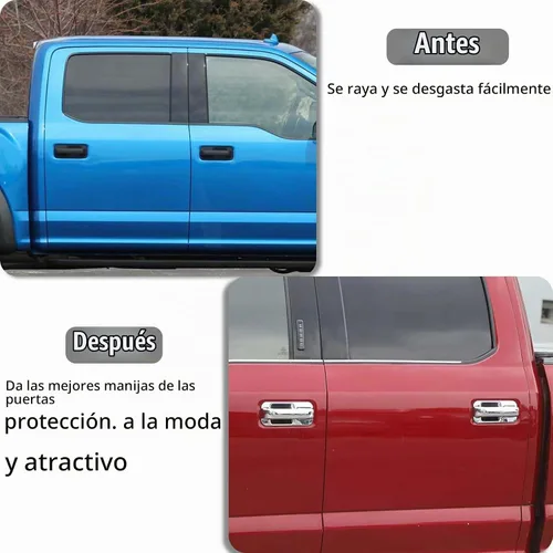 Vista 2 de AUCERAMIC Cubierta de manija de puerta cromada para Ford F150 2015-2020