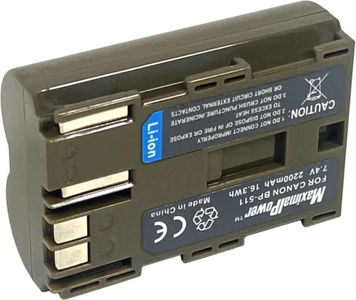 Vista 4 de MaximalPower Batería de iones de litio de repuesto para Canon EOS 5D 40D 20D 30D 10D - Batt totalmente decodificado no OEM para Digital Rebel, 1D