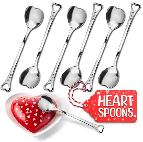 Vista 12 de 20 cucharadas pequeñas para botes – Mini cucharadas para dulces, 5.8 pulgadas de longitud de acero inoxidable pequeñas cucharas de alimentos