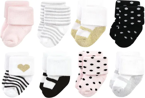 Vista 107 de Hudson Baby - Calcetines de algodón para bebés recién nacidos y Terry para niñas bebés