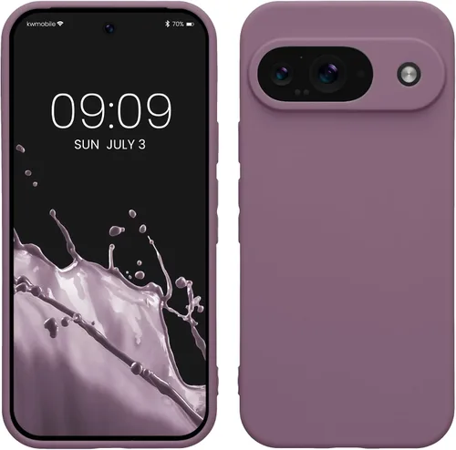 Vista 68 de kwmobile Funda compatible con Google Pixel 9 - Funda protectora delgada de TPU para teléfono - Acabado mate suave - Piedra antigua